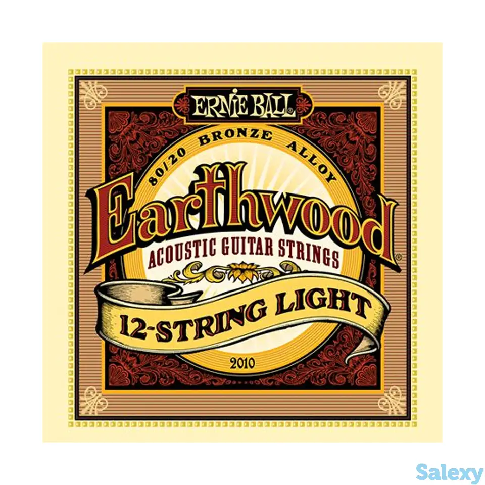 Струны для 12-струнной акустической гитары ernie ball earthwood 80/20 p02010, фотография 1