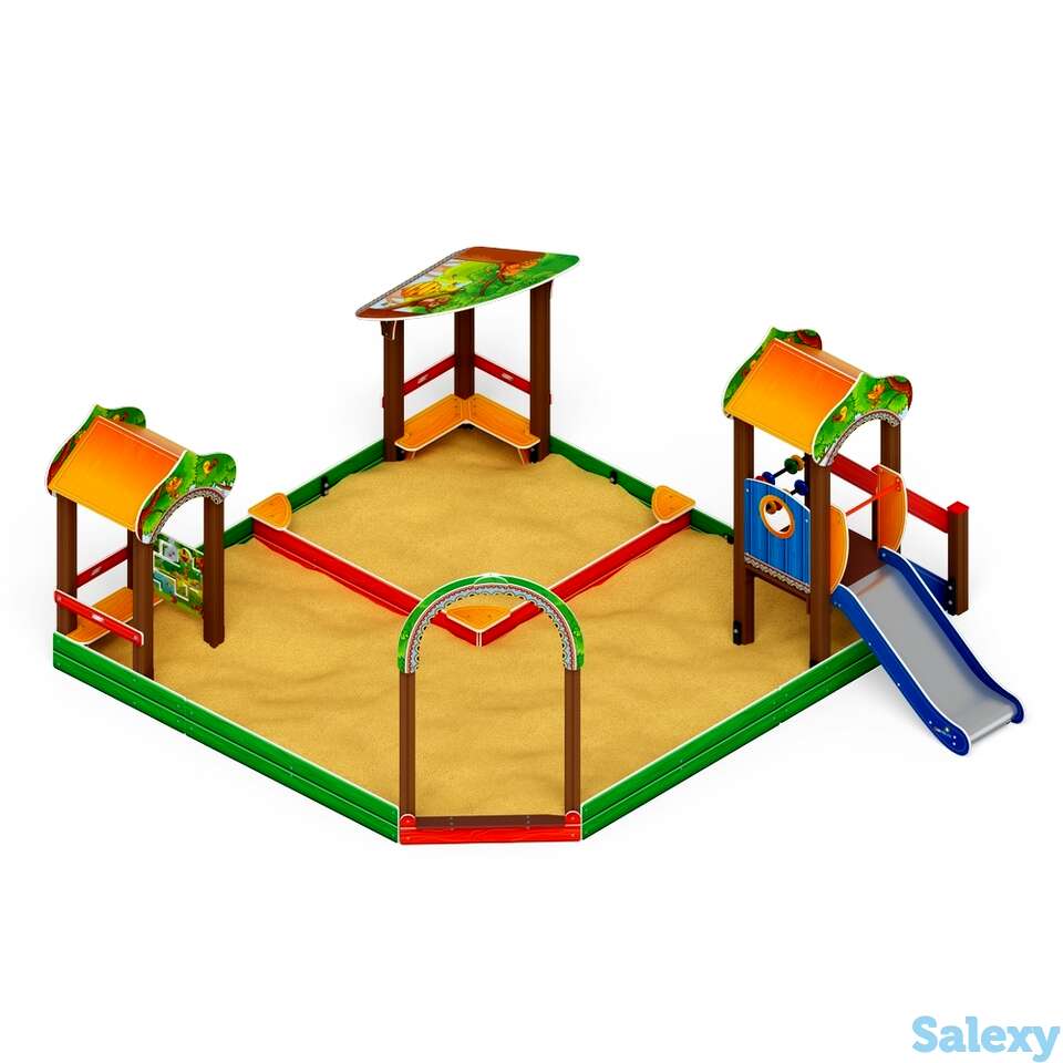 Песочный дворик полянка с горкой ио 6.16.01-01, фотография 1