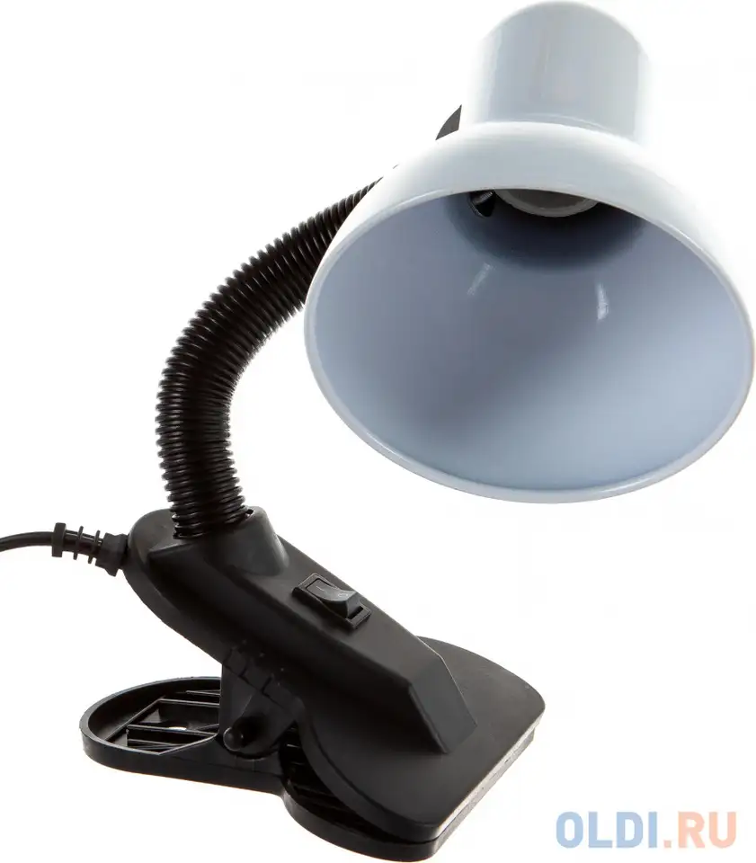 Светильник ultraflash uf-320 c01 (12361) настольный на прищепке e27 белый 60вт, фотография 1
