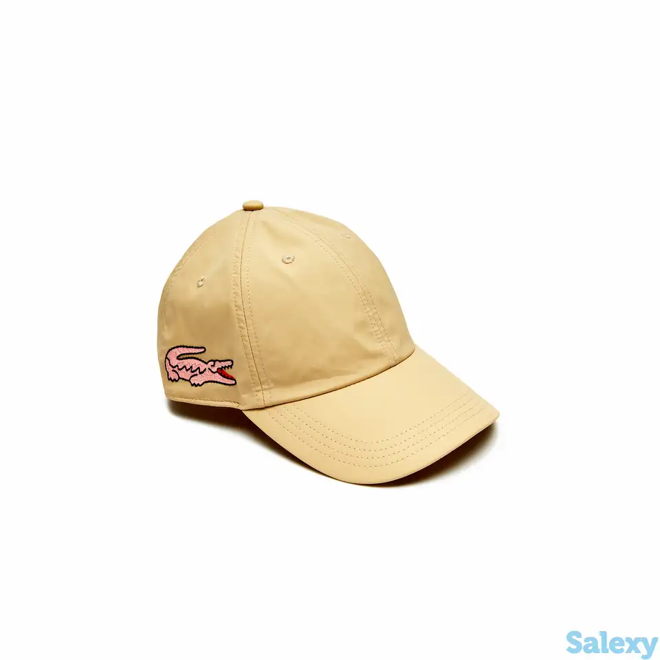 Легкая нейлоновая кепка lacoste unisex большого размера с вышитым лого крокодила, фотография 1