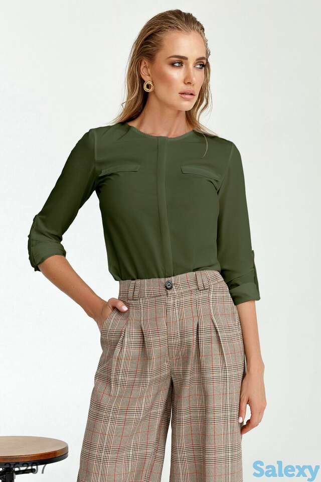 Блуза цвета хаки, фотография 1