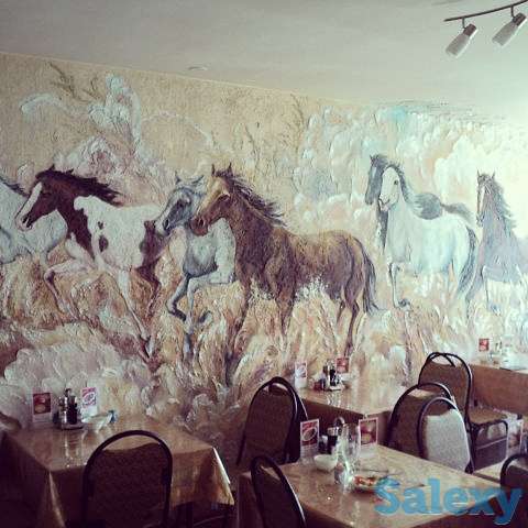 Картины, портрет, настенная роспись, лепка на стене, фотография 5