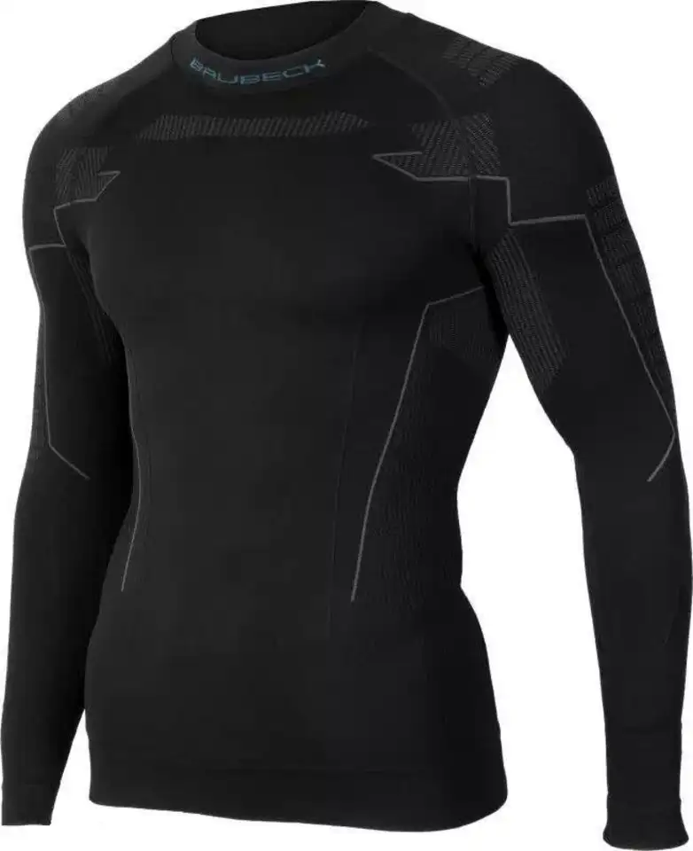 Термокофта brubeck men thermo nilit heat black, фотография 20