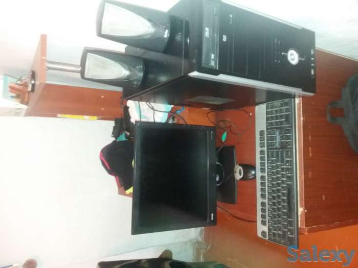 Компьютер в рабочем состоянии (монитор, процессор, клавиатвра, колонки), фотография 2