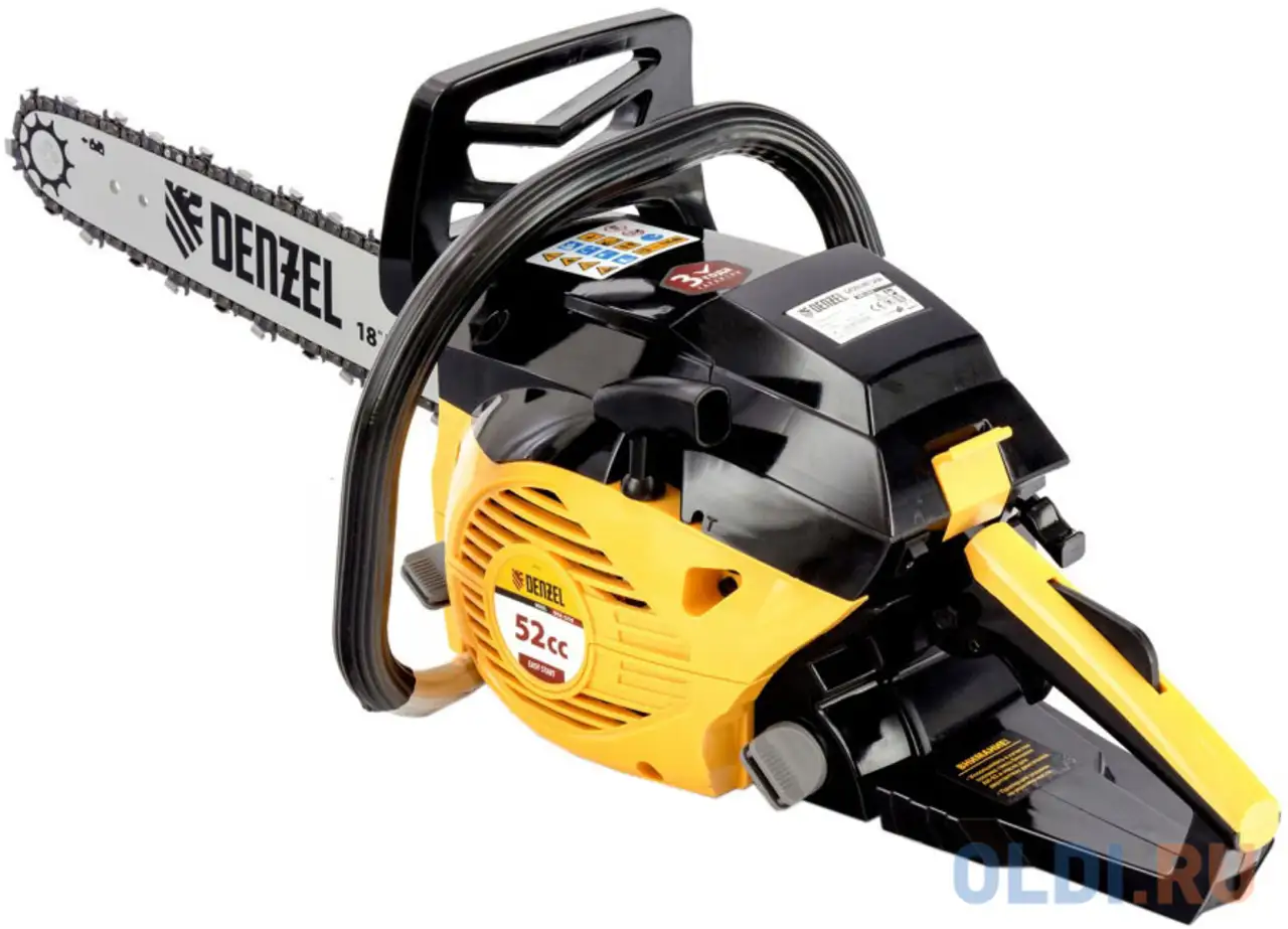 Пила цепная бензиновая dgs-5218, шина 45 см, 52см3, 3,5 л.с., шаг, фотография 1