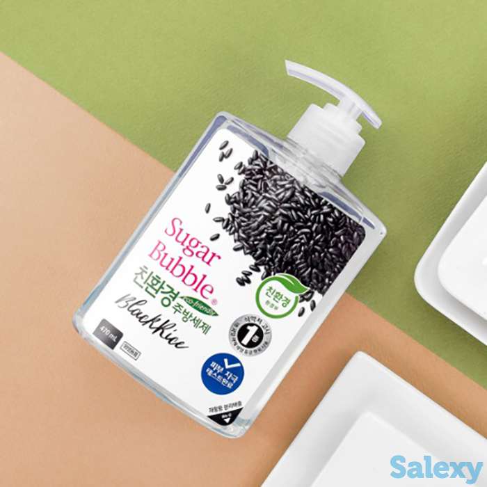 Средство для мытья посуды sugar bubble black rice (940 мл), фотография 3
