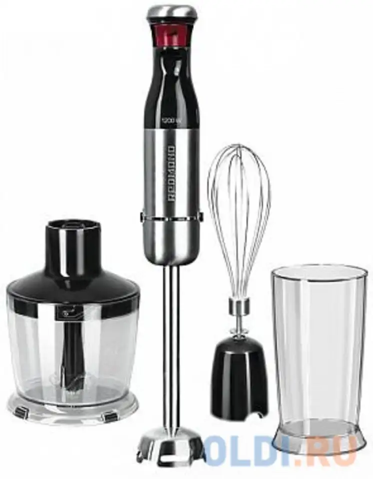Блендер погружной redmond rhb-2980 1200вт чёрный серебристый, фотография 1