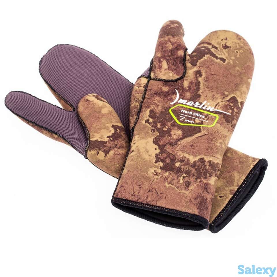Перчатки marlin nord oliva 3-х палые 7 mm, фотография 1