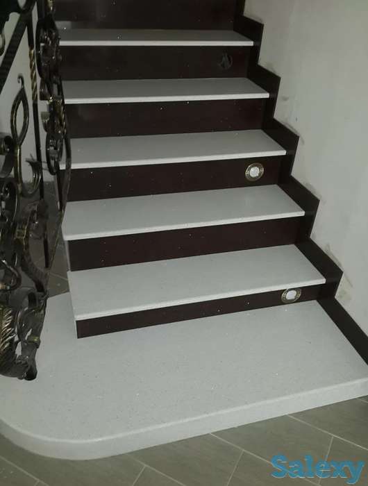 Ступени из искусственного камня, кварцевого агломерата, фотография 3