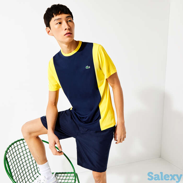 Мужская двухцветная футболка для гольфа lacoste sport из дышащего материала, фотография 1