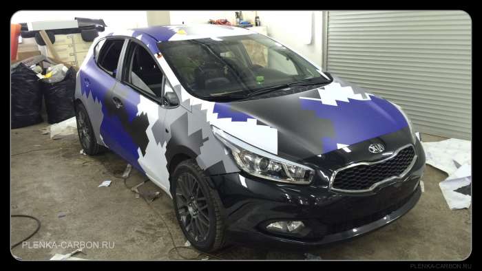 Камуфляжная пленка пиксель городской, винил, фотография 1