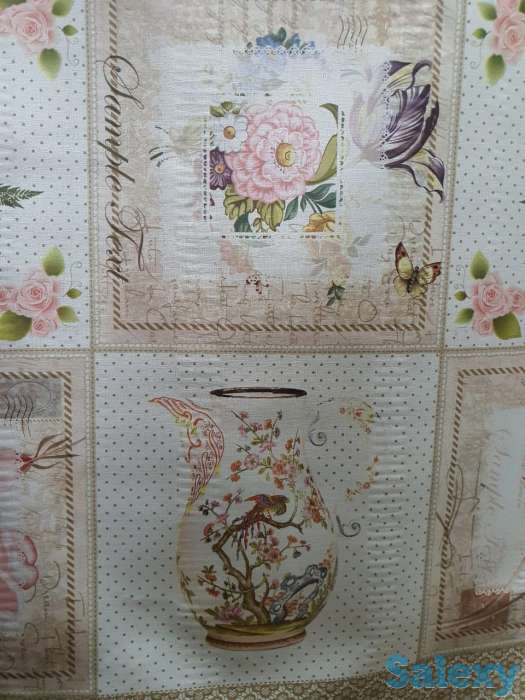Клеенка для дома с красивыми цветами и птицами, очень красивая, фотография 1
