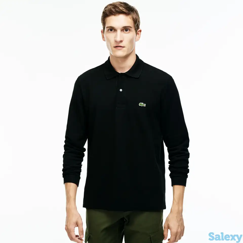 Мужское поло lacoste l.12.21 classic fit с длинным рукавом, фотография 1