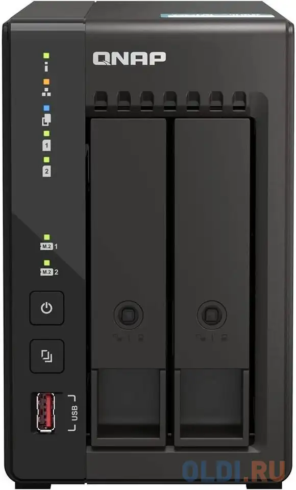 Smb qnap ts-253e-8g nas, 2-tray w/o hdd. 2xhdmi-port. 4-core celeron j6412, фотография 1
