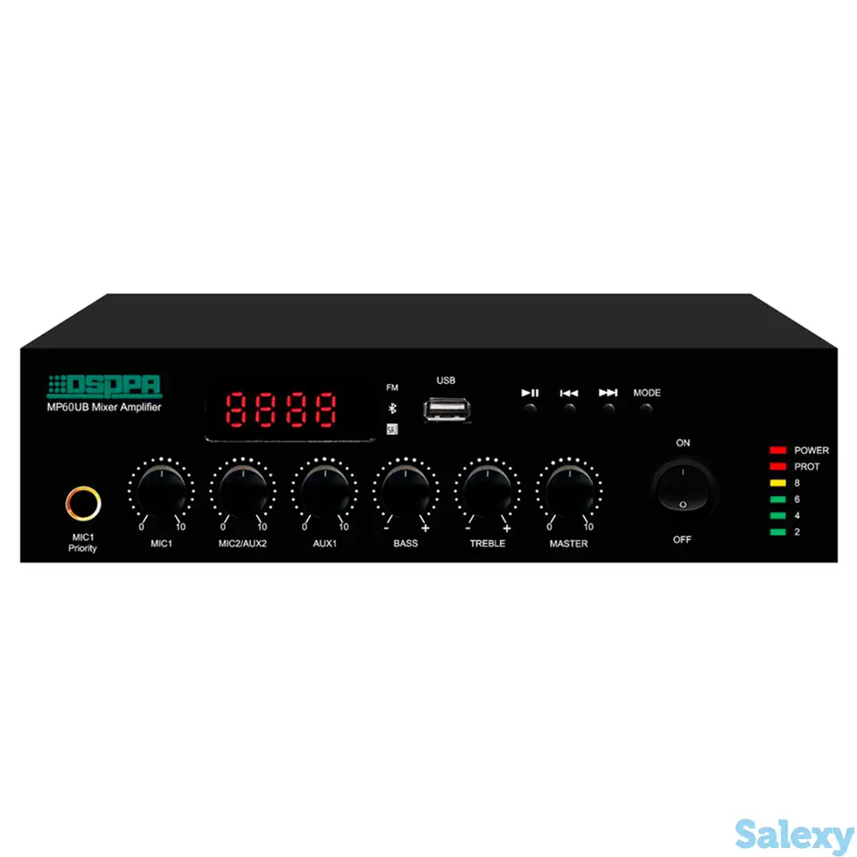 Микшер-усилитель с плеером dsppa mp60ub, фотография 1