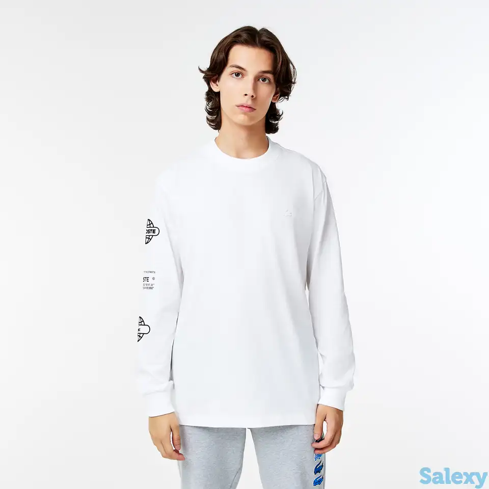 Мужская футболка lacoste regular fit с длинным рукавом, фотография 1