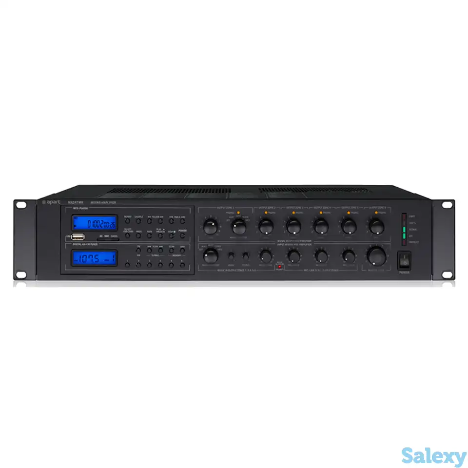Микшер-усилитель с тюнером и usb apart ma247mr, фотография 1