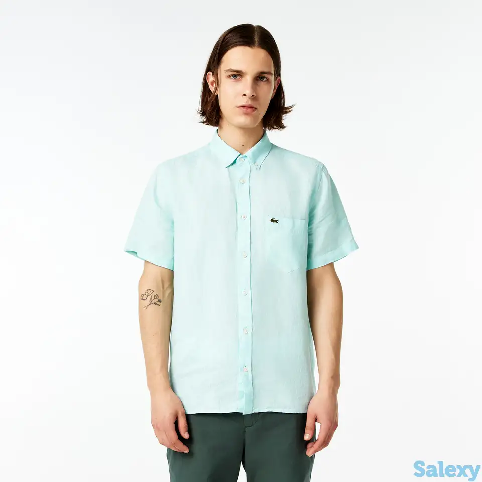 Мужская льняная рубашка lacoste, фотография 1