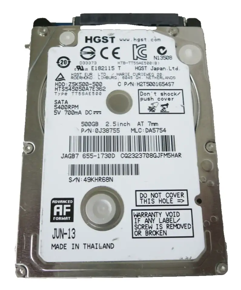 Жесткий диск 500 Гб Hitachi Travelstar Z5K500, 2,5, фотография 1