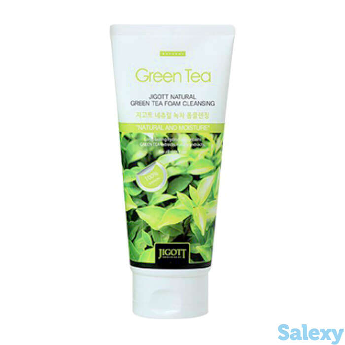 Пенка для умывания jigott natural green tea foam cleansing, фотография 1