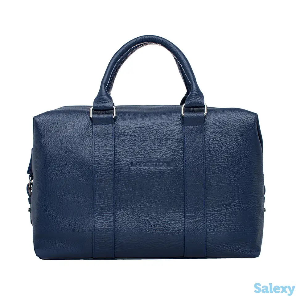 Кожаная спортивная сумка calcott dark blue, фотография 2