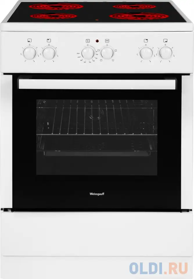 Плита электрическая weissgauff wes e1v07 w белый, фотография 1