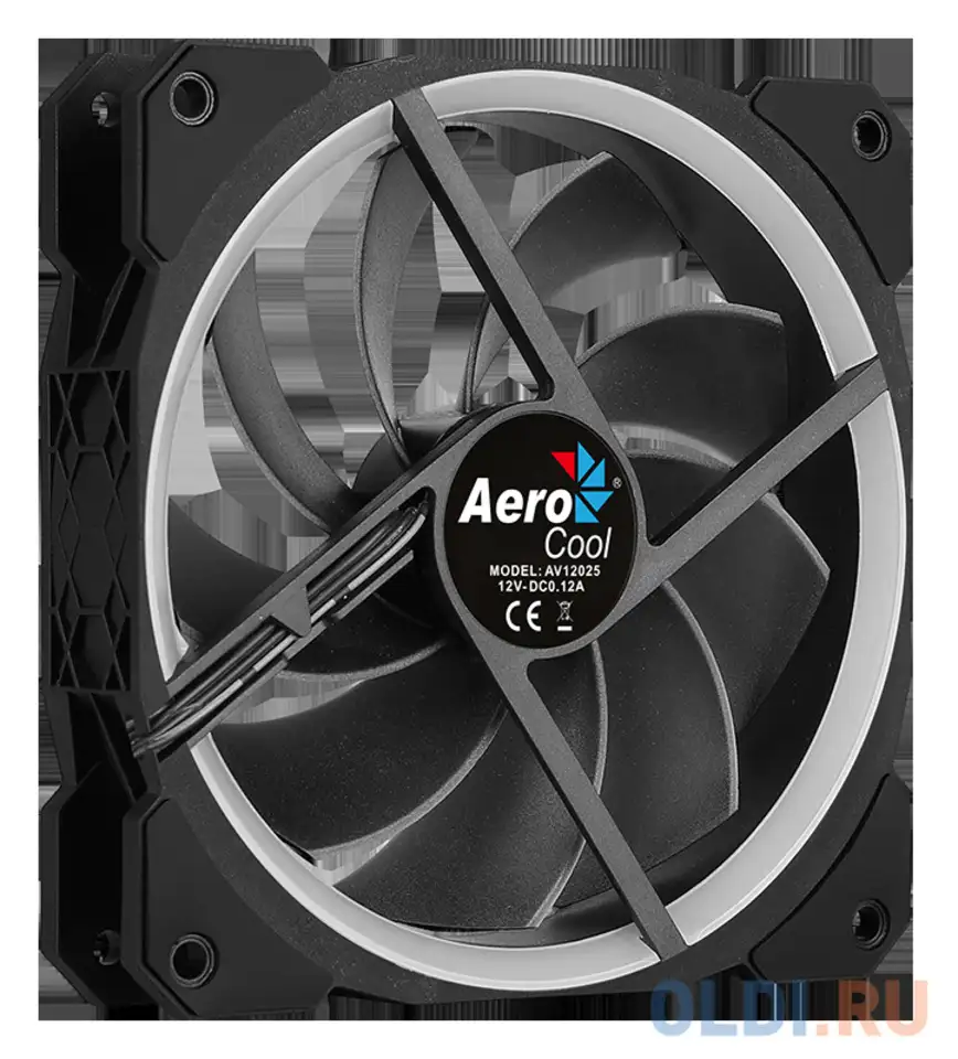 Вентилятор aerocool orbit , 120x120x25мм, 16,8 млн. цветов, rgb подсветка в, фотография 1