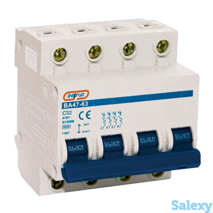 Автоматический выключатель 4P 32A ВА 47-63 Энергия, фотография 1