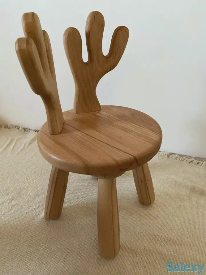 Деревянный детский стол и стул из массива бука, фотография 5