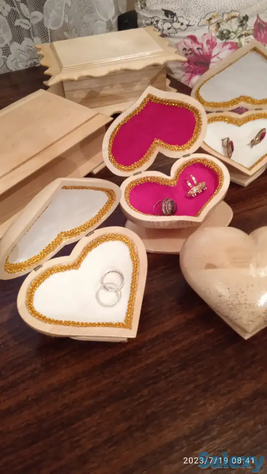 Шкатулки Сердечко из дерева. Ручная работа. Лучший подарок женщине., фотография 2