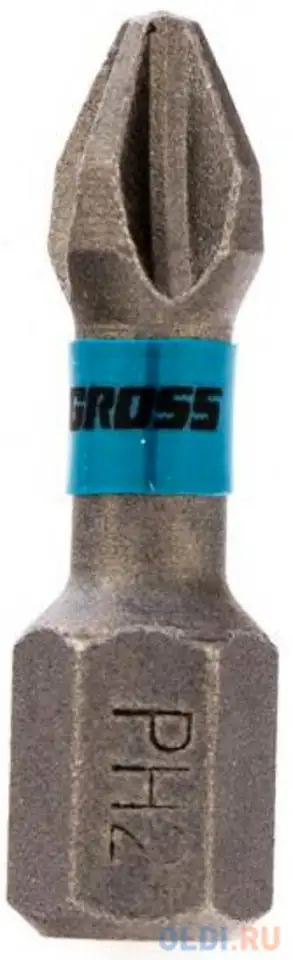 Набор бит торсионных ph2x25 мм, для ударных шуруповертов, 10 шт.// gross, фотография 1