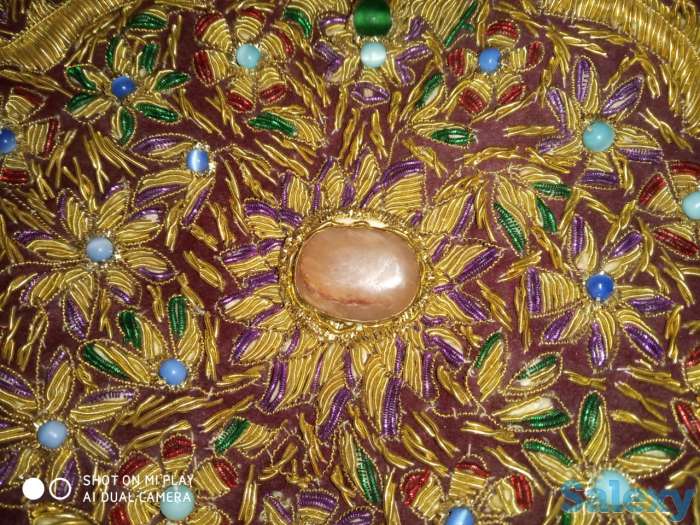 Ковер из Индии вышитый полудрагоценными камнями, фотография 6