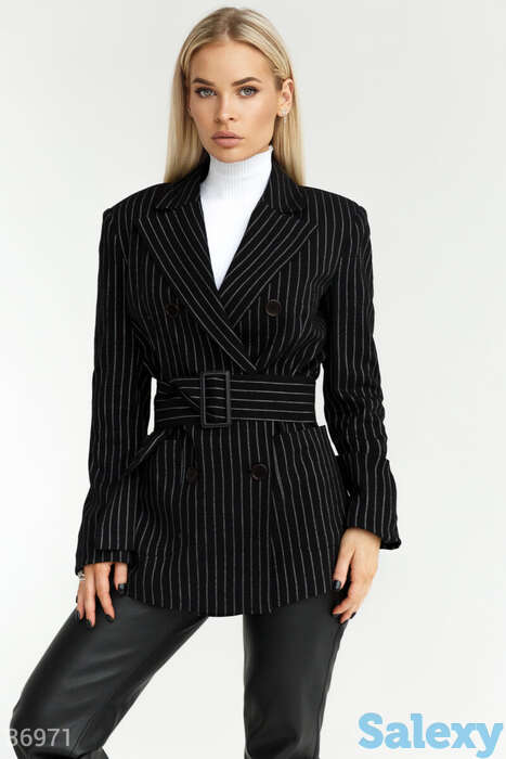 Двубортный жакет в полоску, фотография 1