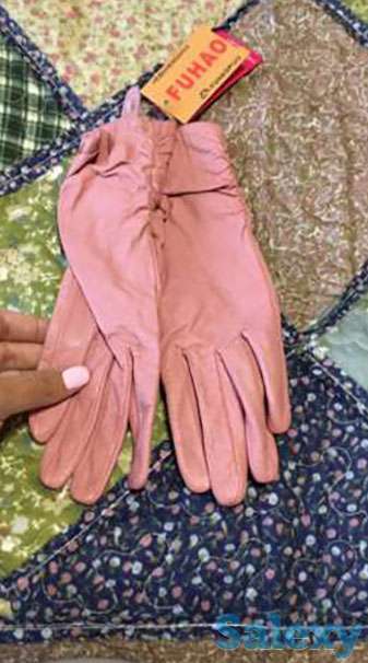 Кожаные перчатки женские, фотография 1