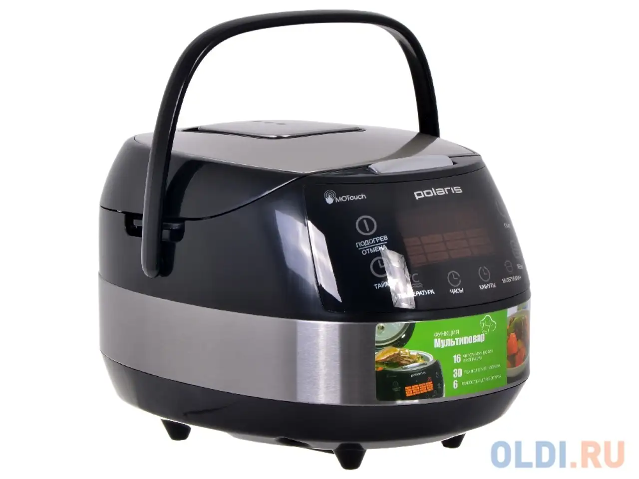 Мультиварка polaris pmc 0517ad, мультиповар, 3d нагрев, керамич. чаша 5л, черный, фотография 1
