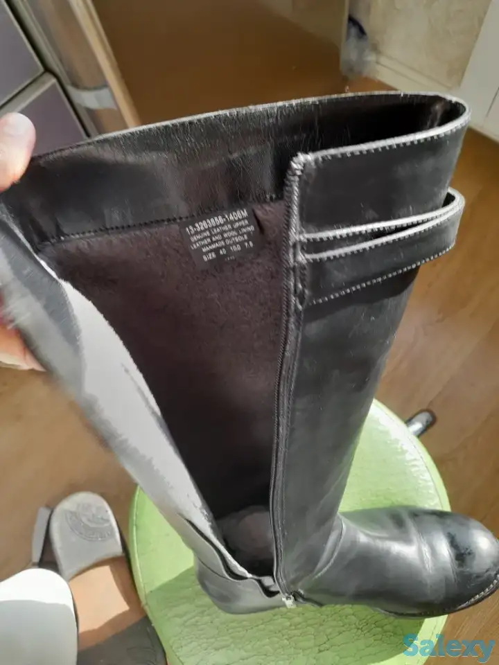 Продам зимние кожанные сапоги. Брендовые. Размер 39-40, фотография 5