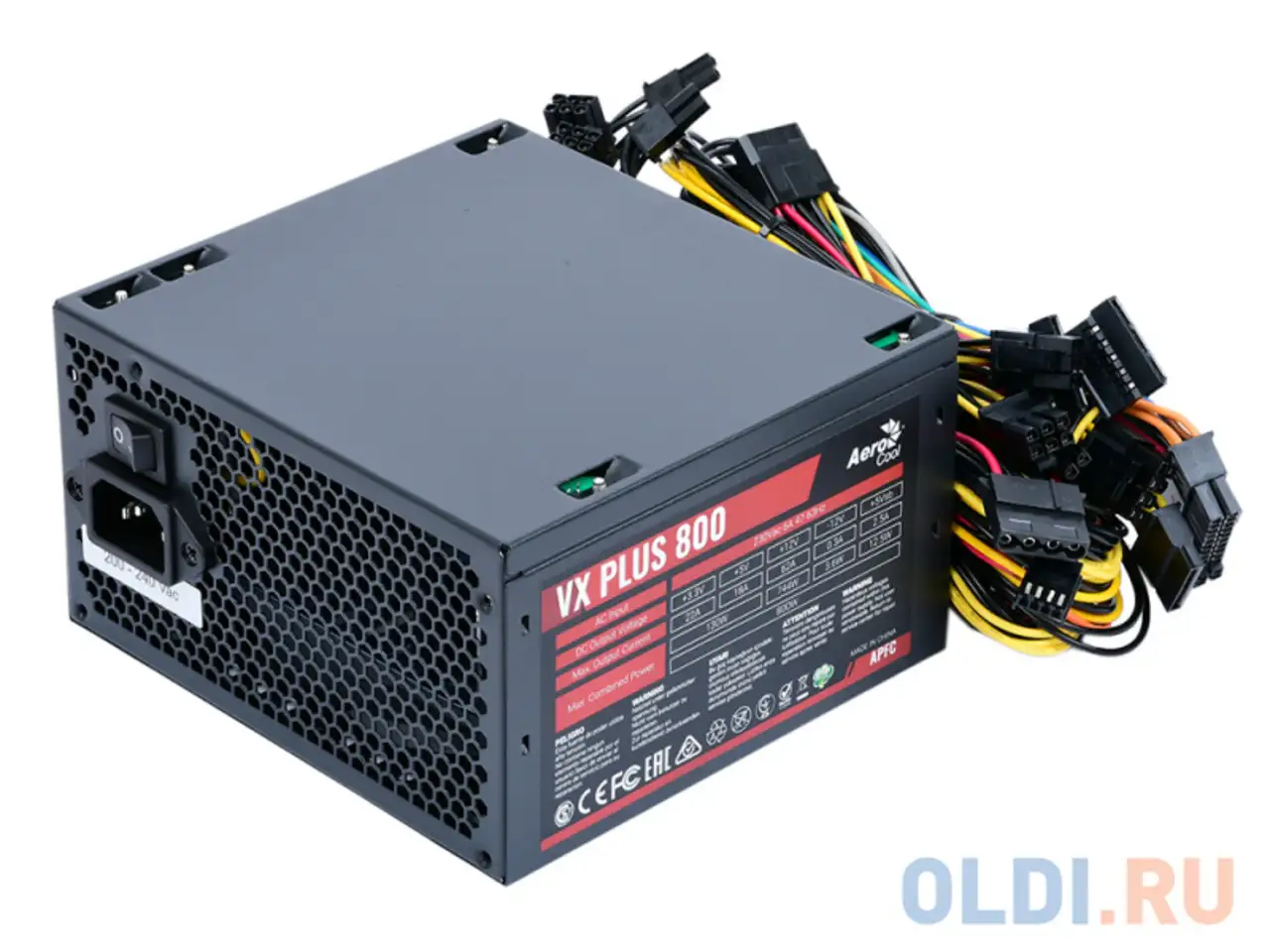 Блок питания aerocool retail vx plus 800 800 вт, фотография 1