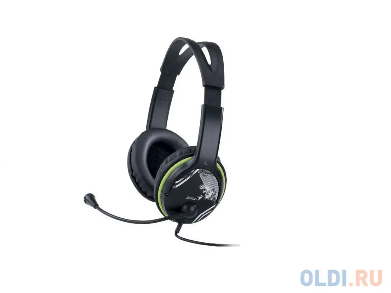 Гарнитура genius hs-400а черно-зеленый, фотография 1