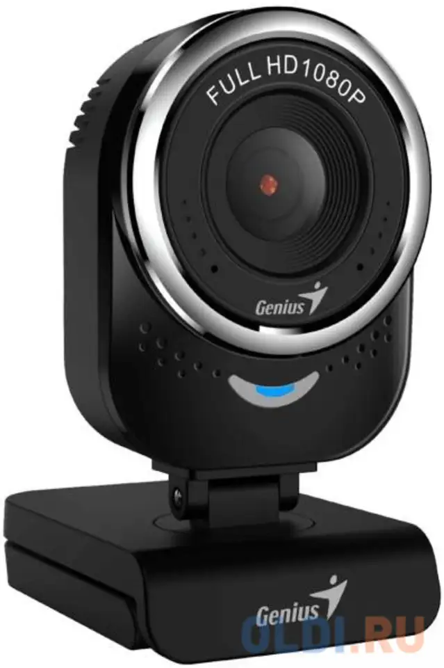 Genius qcam 6000, black, full-hd 1080p webcam, universal clip, 360 degree, фотография 1