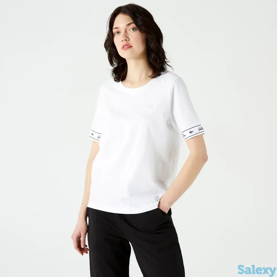 Женская футболка lacoste slim fit, фотография 1