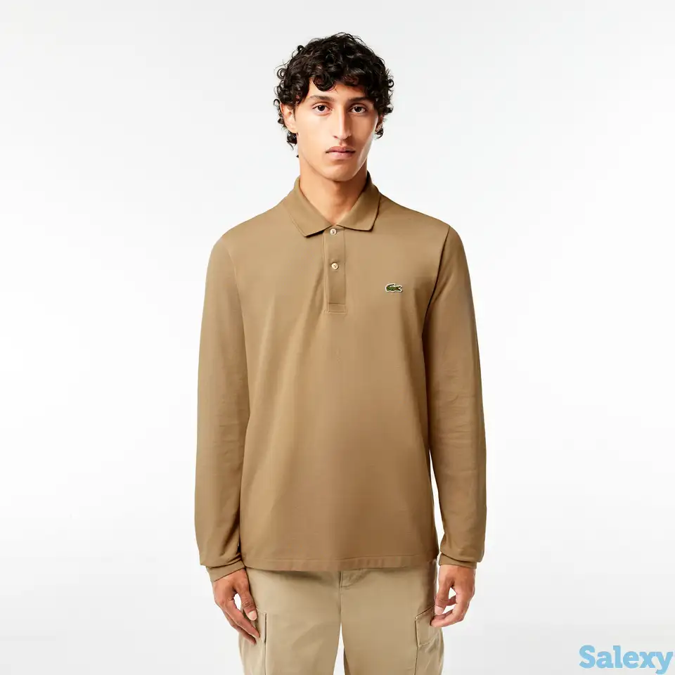 Мужское поло lacoste l.12.21 classic fit с длинным рукавом, фотография 1
