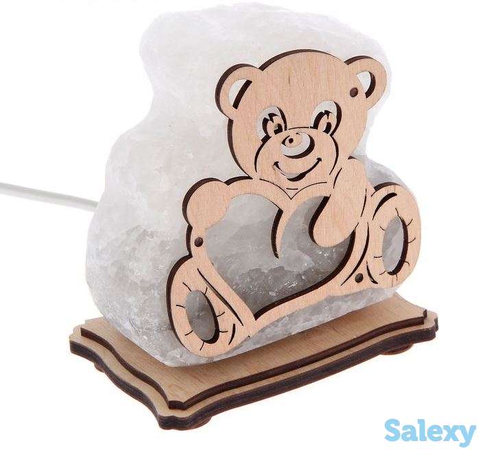 Соляная (солевая) лампа, соляной светильник, подарок девушке, ребенку, фотография 1