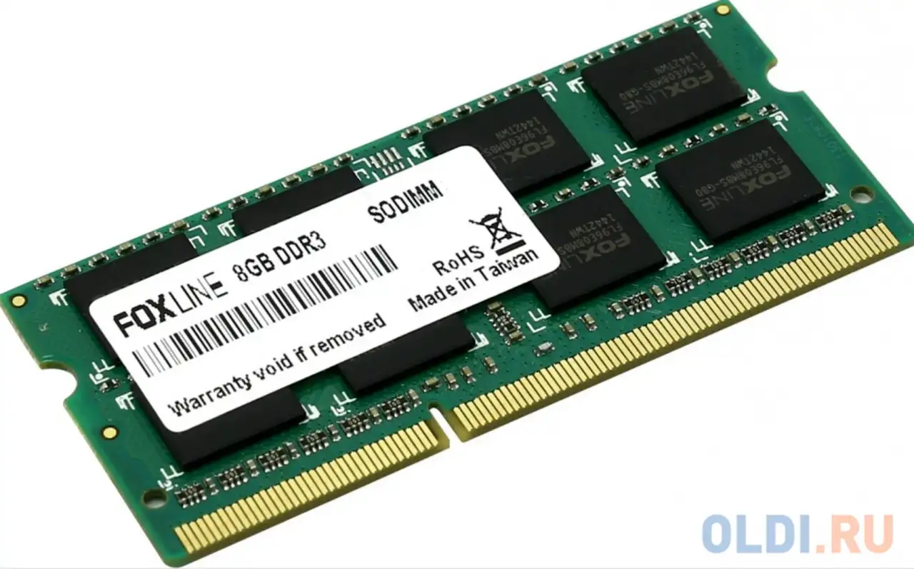 Оперативная память для ноутбука foxline fl1600d3s11l-8g so-dimm 8gb ddr3 1600mhz, фотография 1