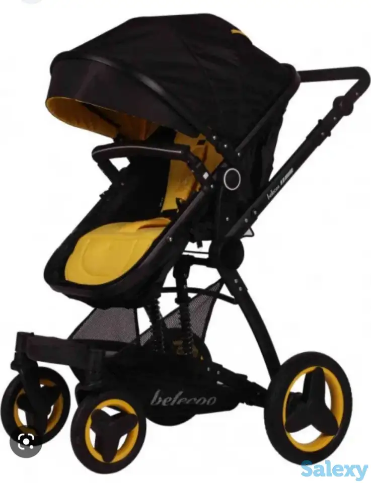 Коляска трансформер 3в1 новая  Belecoo X6 с автолюлькой. Экокожа, фотография 2