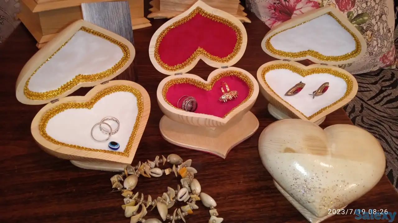 Шкатулки Сердечко из дерева. Ручная работа. Лучший подарок женщине., фотография 1