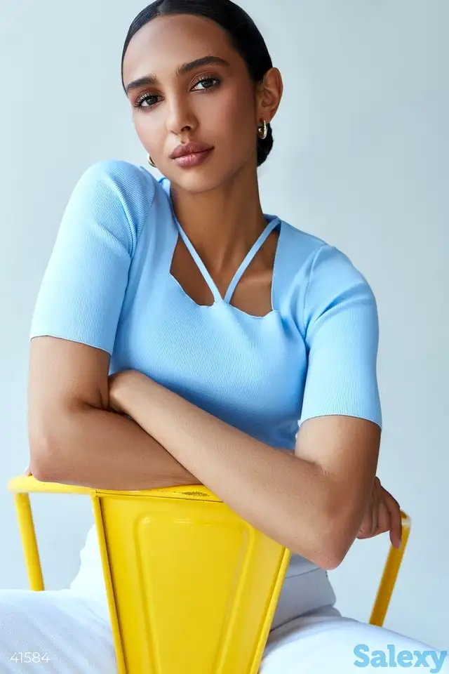 Трендовый топ из трикотажа, фотография 1