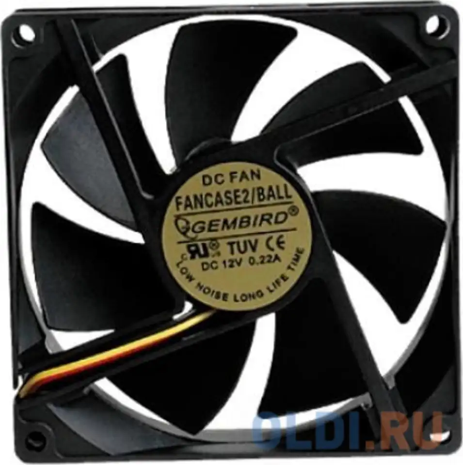 Вентилятор gembird fancase2/ball 90x90x25 3pin, фотография 1