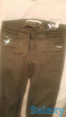 Джинсы женские темно-зеленого цвета 40 размер, фотография 1