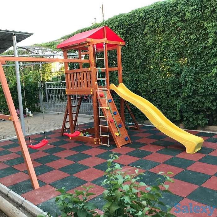 Рулонные резиновые покрытия, резиновая крошка, резиновая плитка, фотография 3