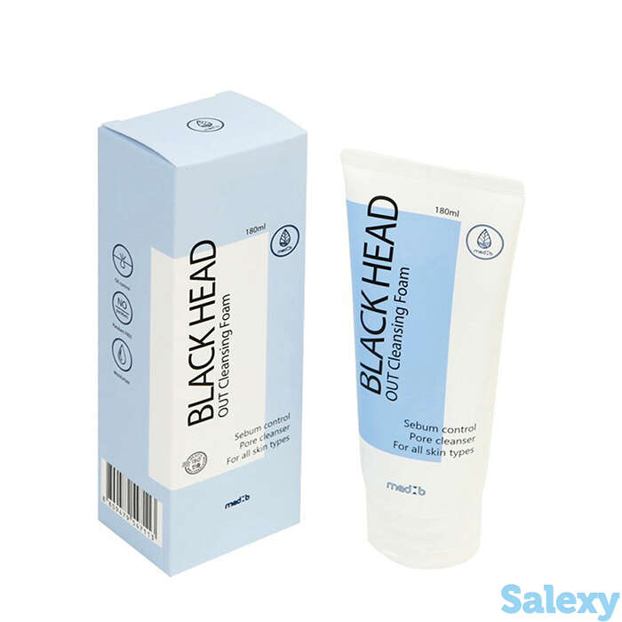 Пенка для умывания med:b black head out cleansing foam, фотография 1